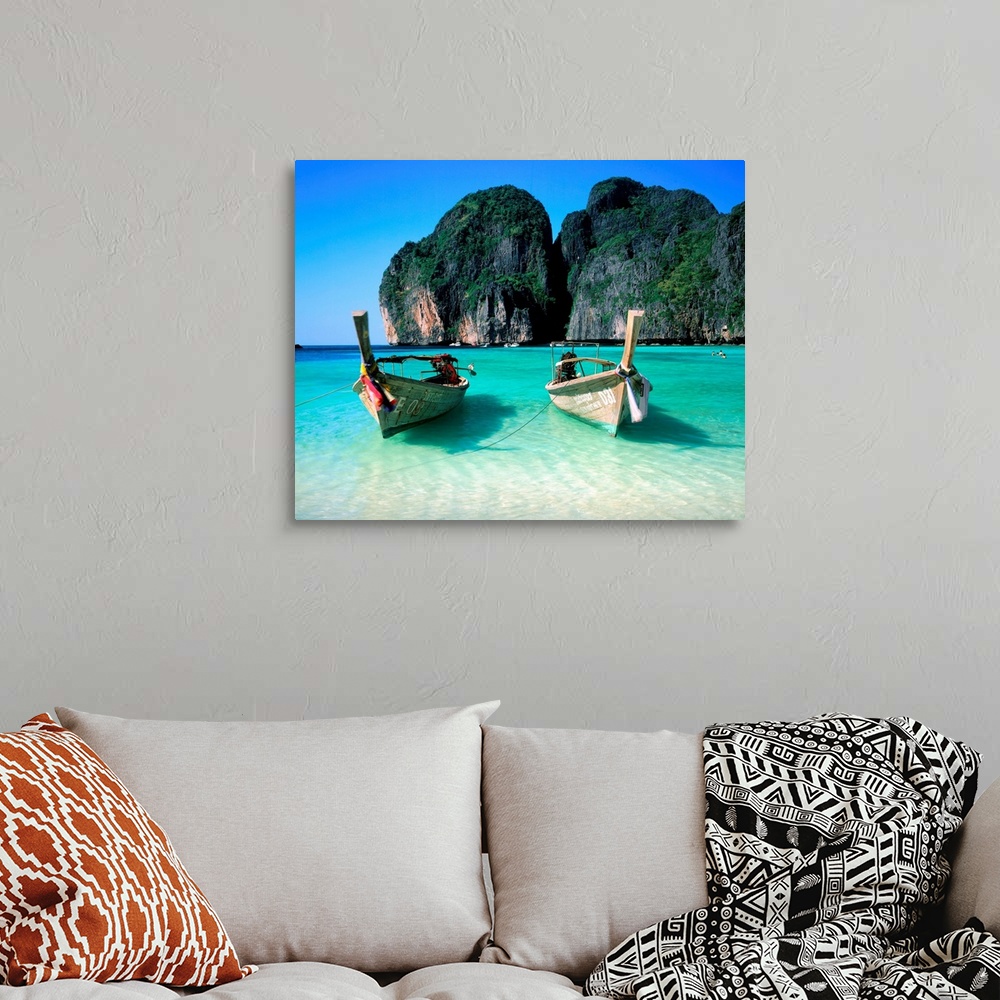 A bohemian room featuring Thailand, Andaman Sea, Phi Phi Lay Island, Maya Bay