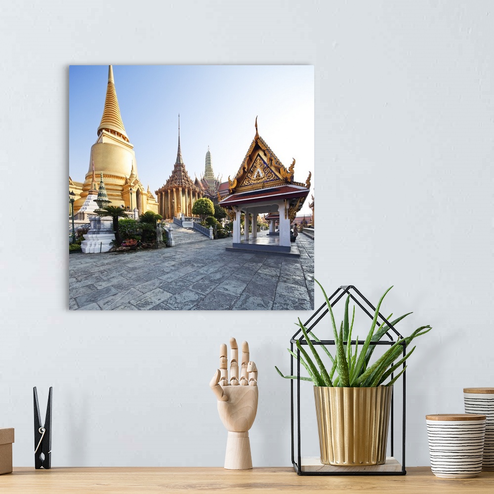 A bohemian room featuring Thailand, Thailand Central, Bangkok, Grand Palace, The Wat Phra Kaew (Temple of the Emerald Buddh...