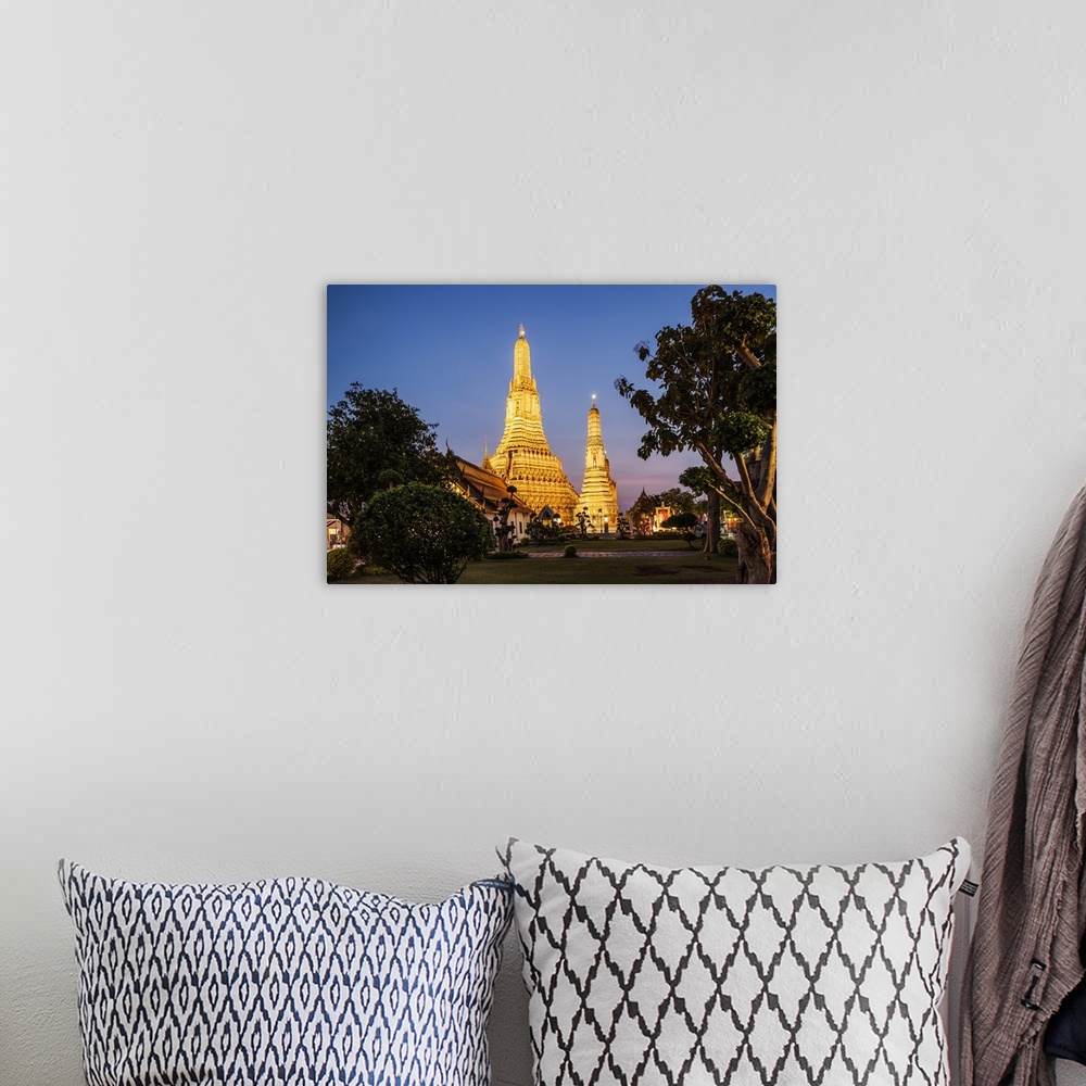 A bohemian room featuring Thailand, Central Thailand, Bangkok, Wat Arun.