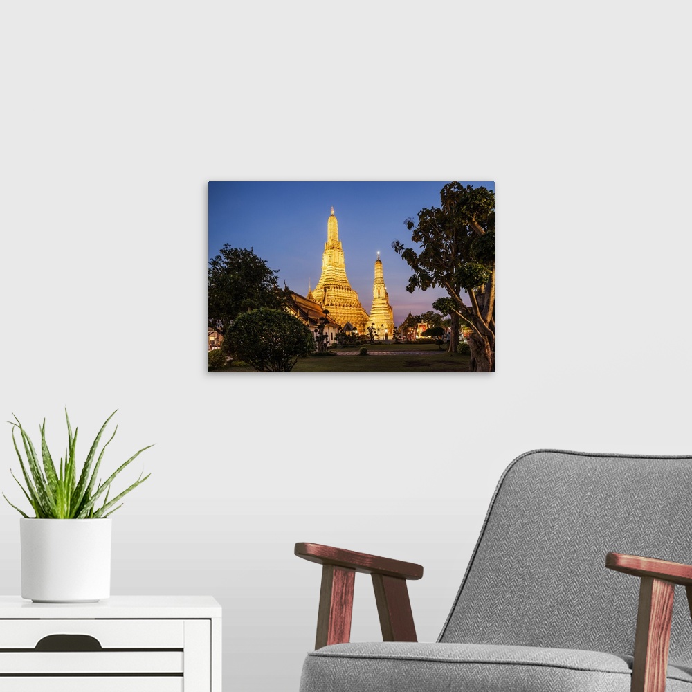 A modern room featuring Thailand, Central Thailand, Bangkok, Wat Arun.
