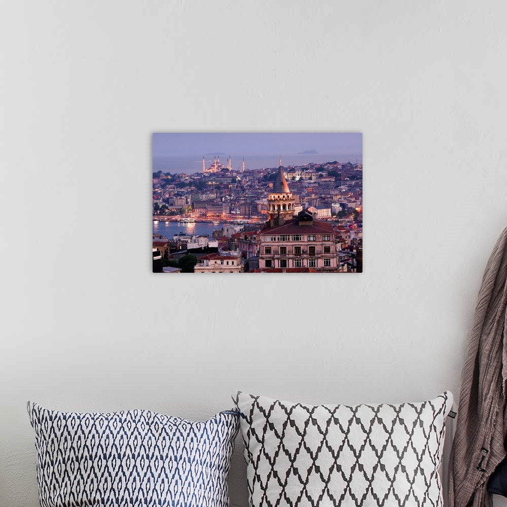 A bohemian room featuring Turkey, Istanbul, Background of Golden Horn and Sultanahmet