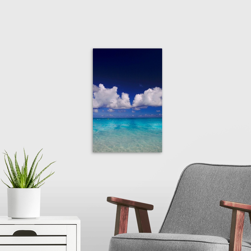 A modern room featuring Turks and Caicos, Providenciales, Grace Bay Beach, Sea and Clouds