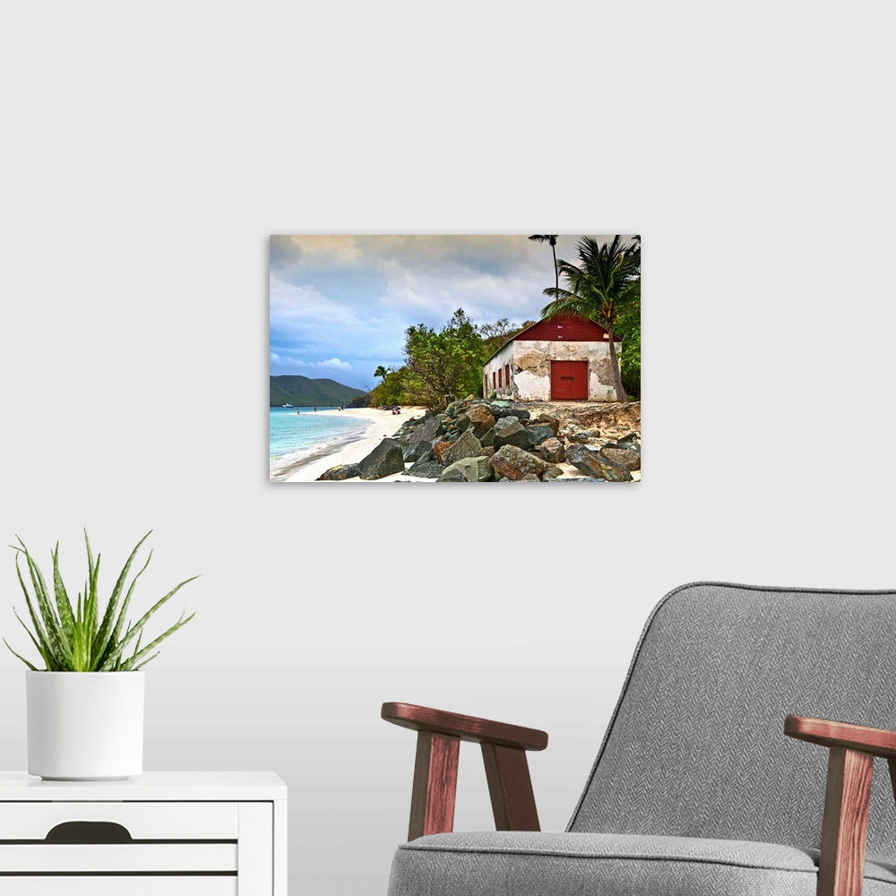 A modern room featuring U.S. Virgin Islands, St. John