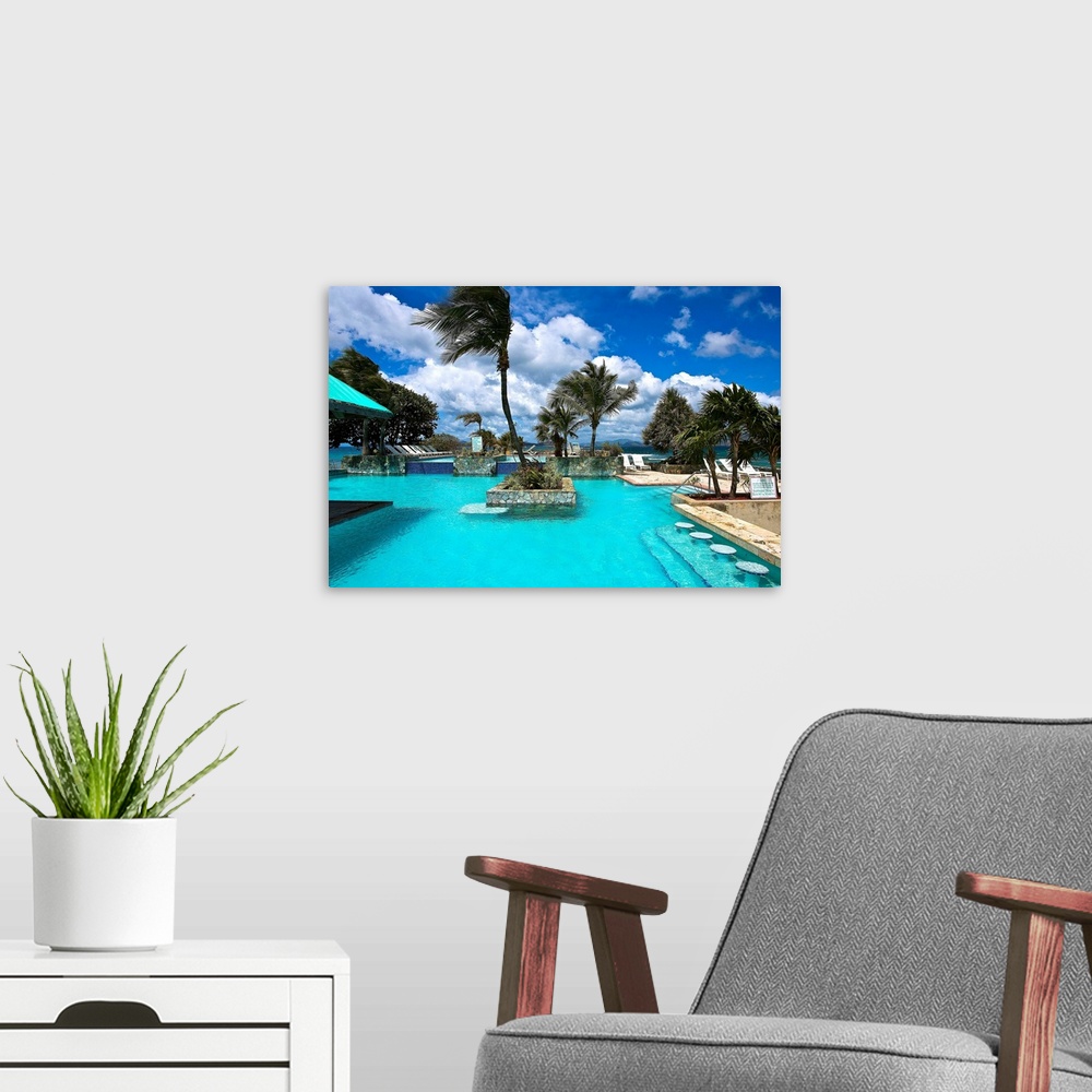 A modern room featuring U.S. Virgin Islands, St. Thomas, Sapphire Beach Resort, pool