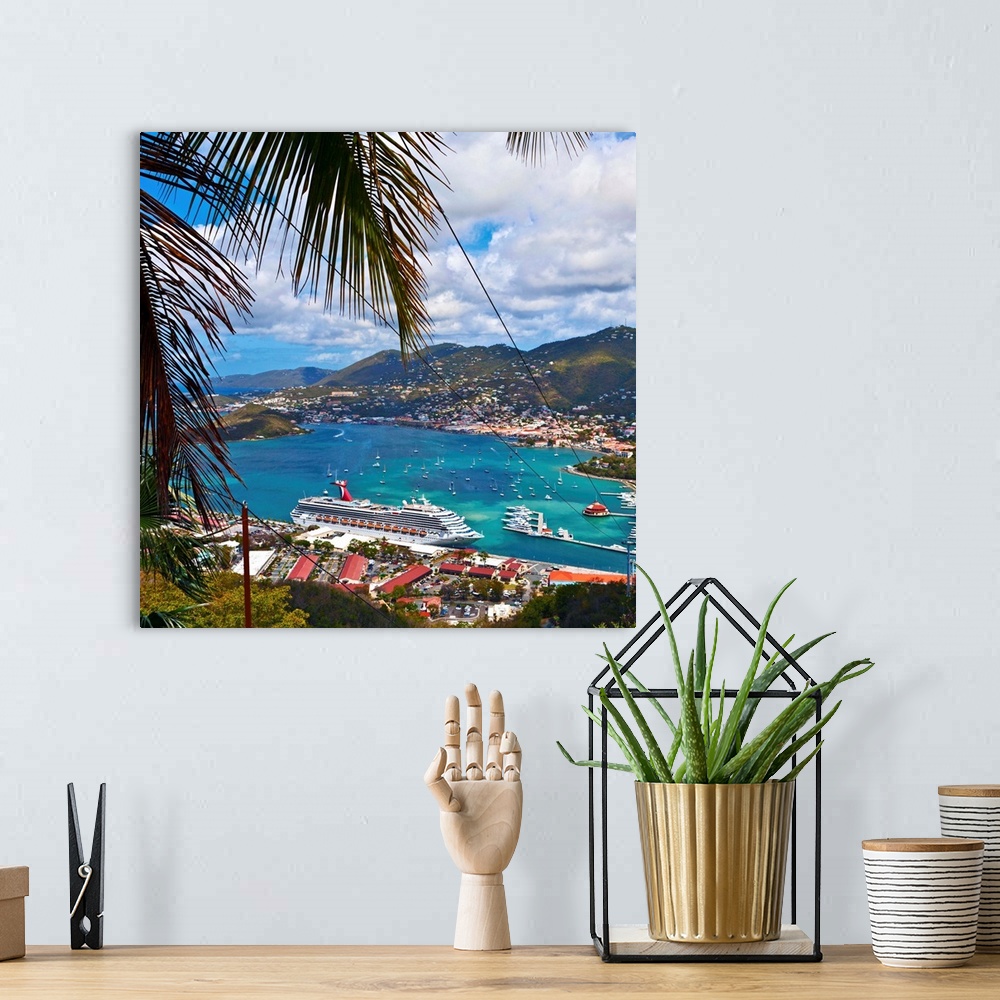 A bohemian room featuring U.S. Virgin Islands, St. Thomas, View from Paradise Point
