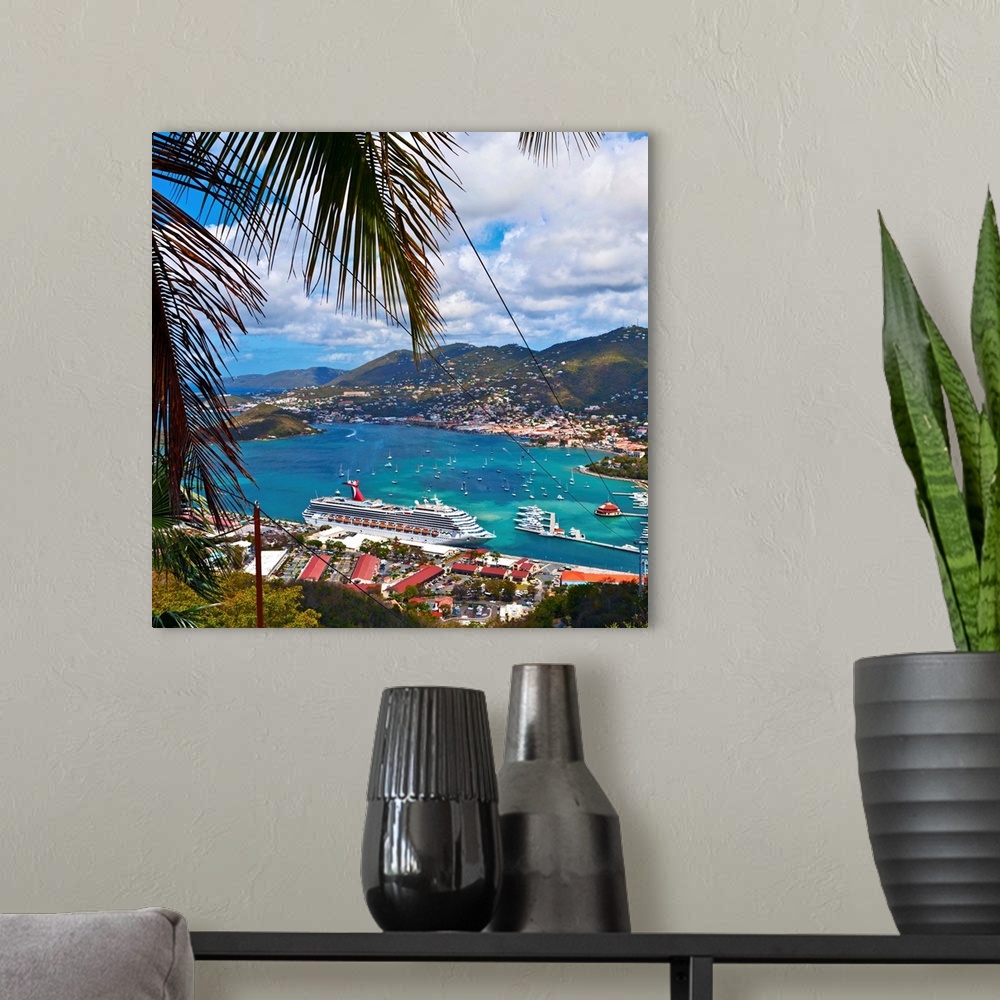 A modern room featuring U.S. Virgin Islands, St. Thomas, View from Paradise Point