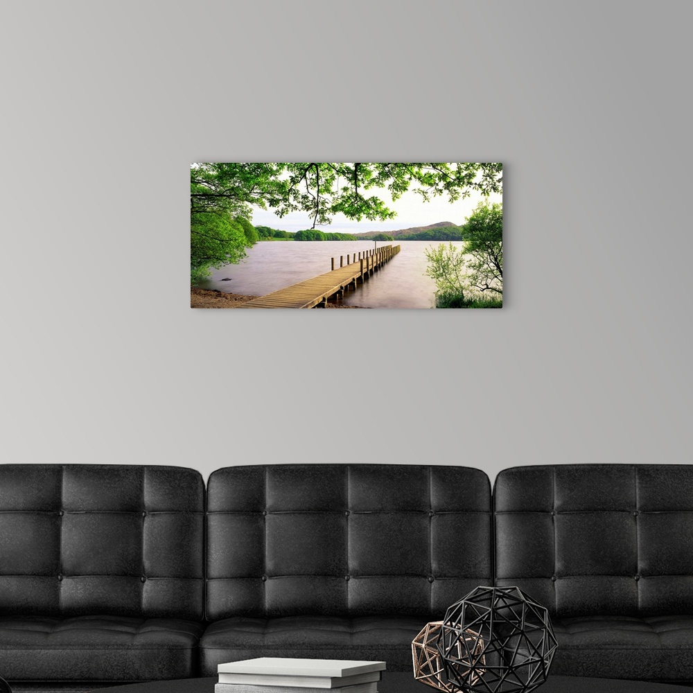 A modern room featuring United Kingdom, UK, England, Cumbria, Lake District, Coniston Water lake