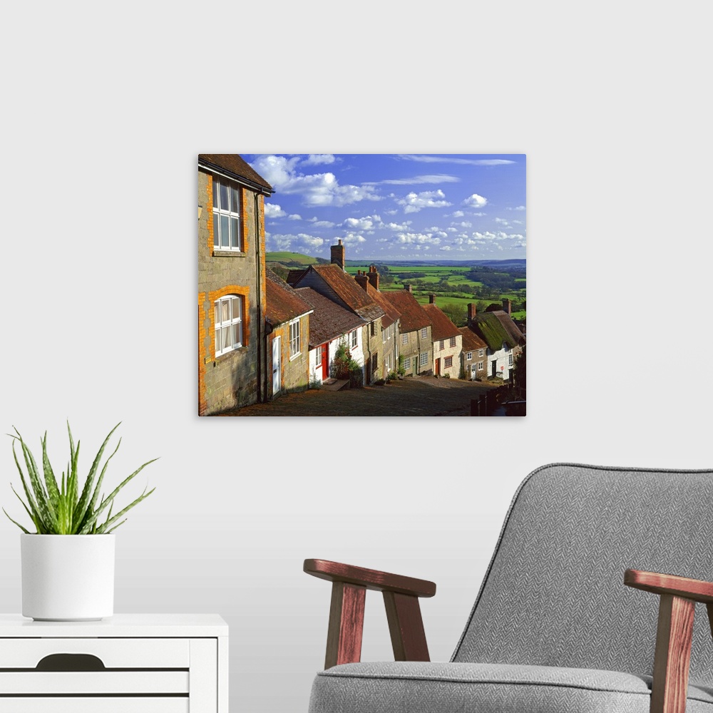 A modern room featuring United Kingdom, UK, England, Dorset, Shaftesbury, Golden Hill