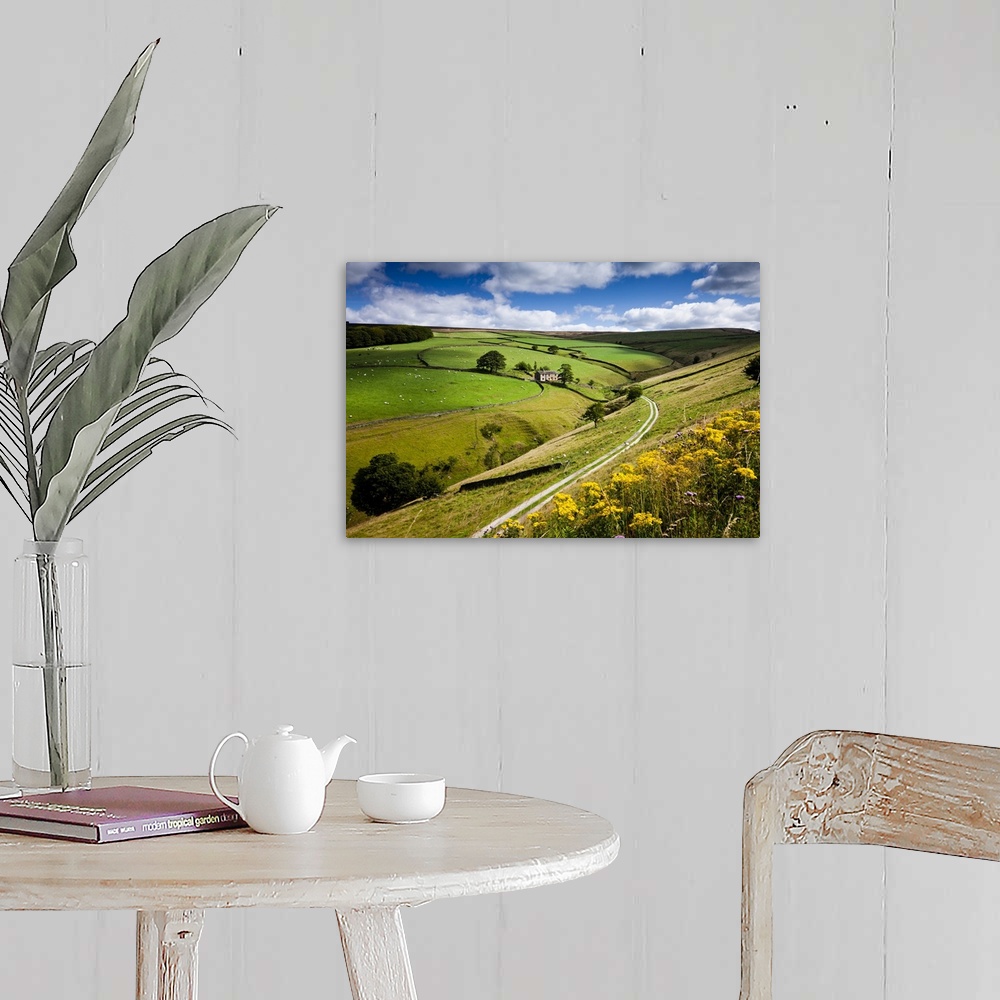 A farmhouse room featuring UK, England, Great Britain, Derbyshire, Edale, Typical landscape