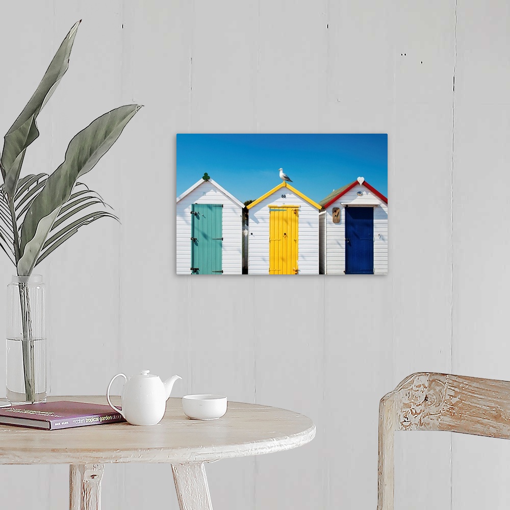 A farmhouse room featuring UK, England, Great Britain, Devon, Paignton, beach huts.