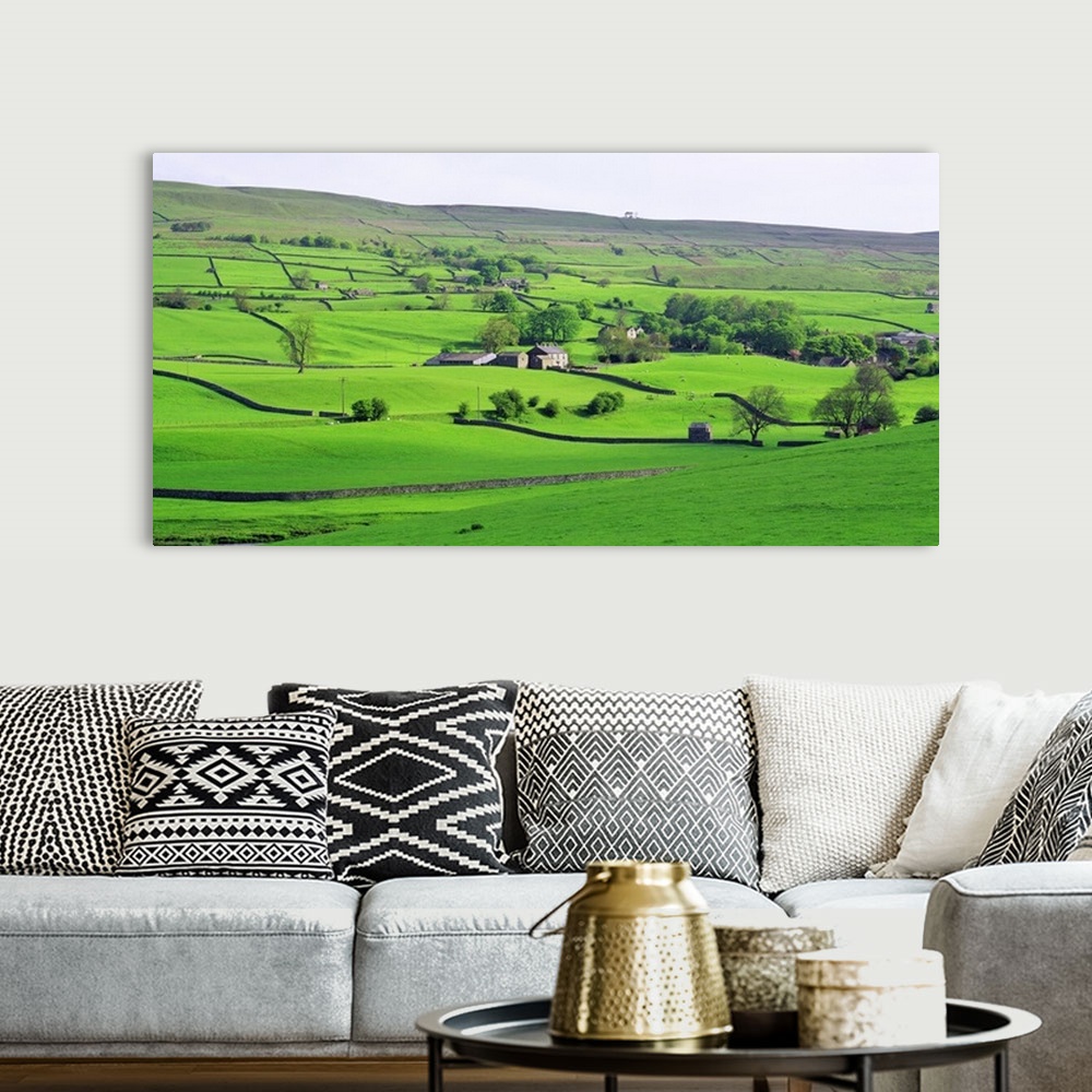 A bohemian room featuring United Kingdom, UK, England, Yorkshire, Yorkshire Dales National Park, Swaledale valley
