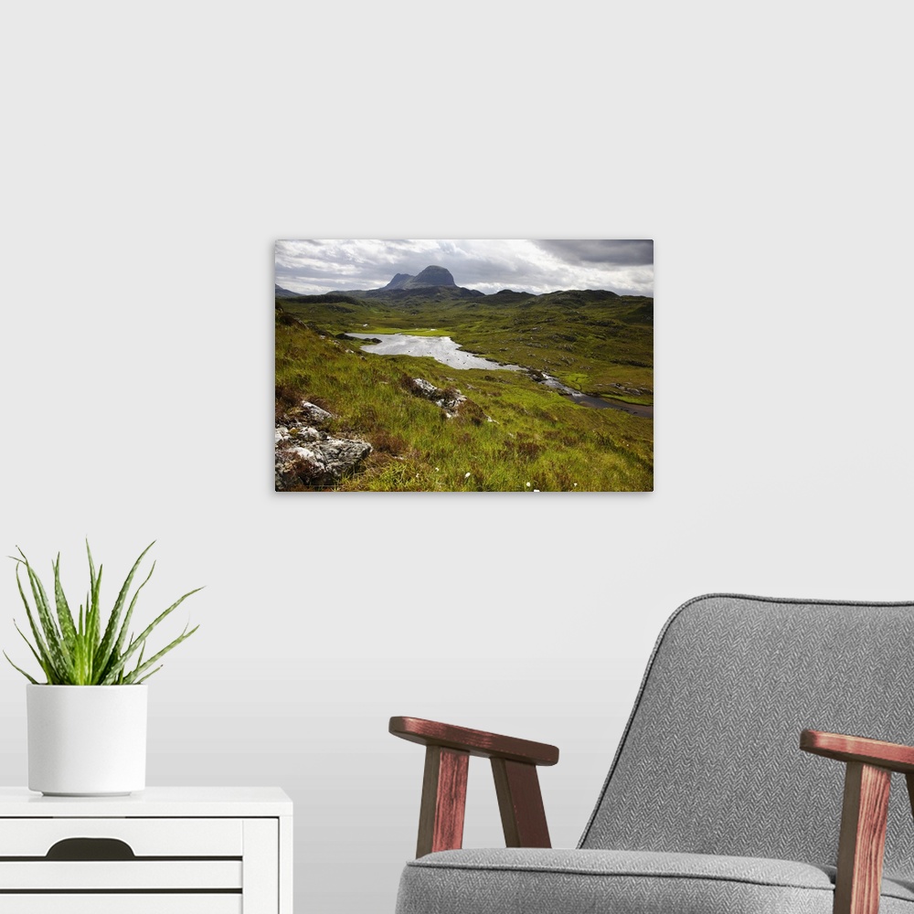 A modern room featuring UK, Scotland, Great Britain, Sutherland, Hills of Assynt in Suilven