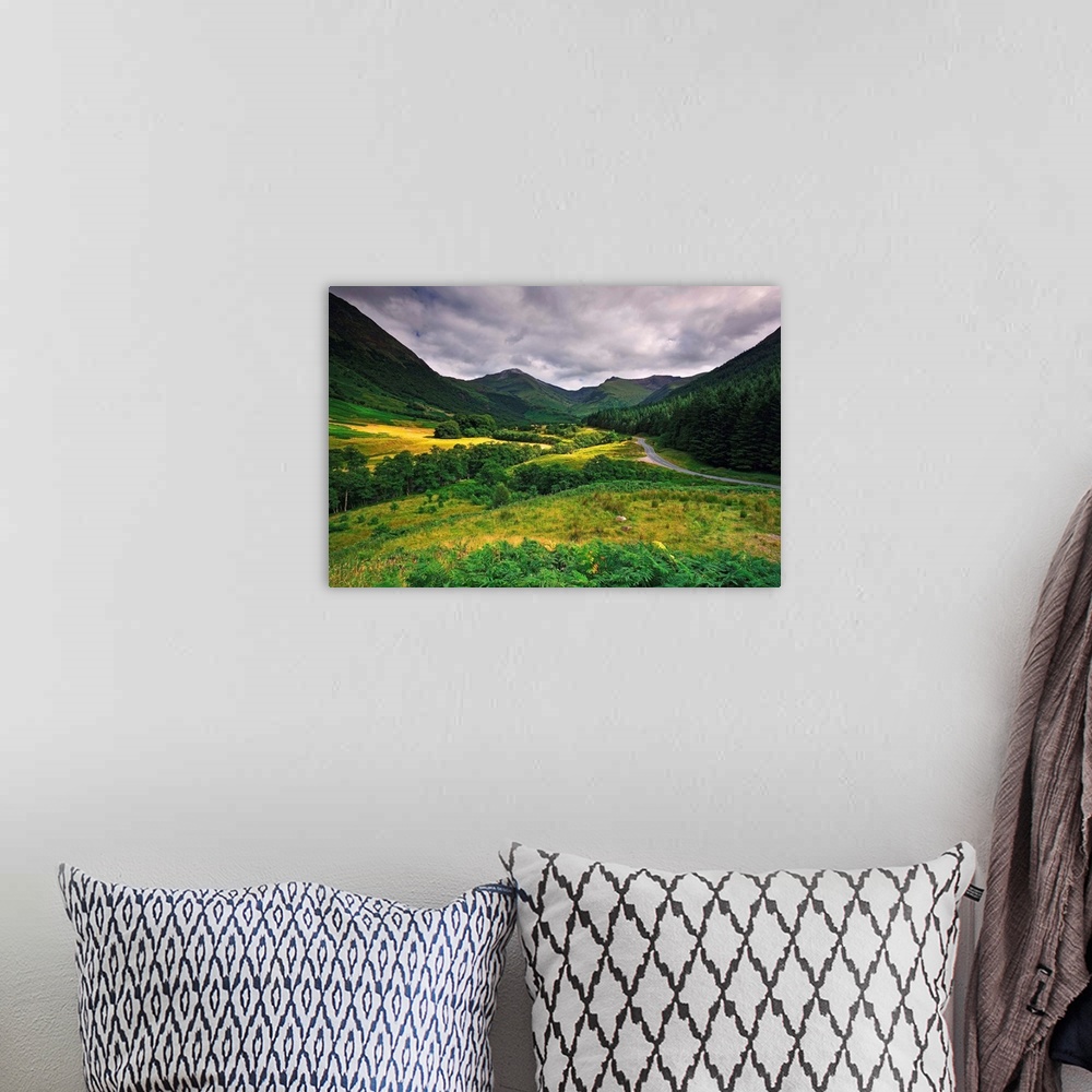 A bohemian room featuring United Kingdom, UK, Scotland, Highlands, Glen Nevis valley and Ben Nevis mountain