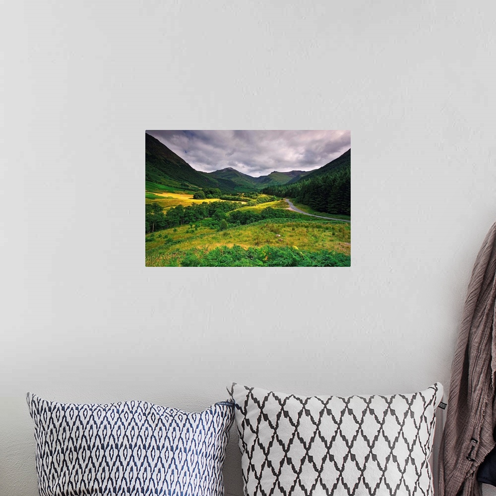 A bohemian room featuring United Kingdom, UK, Scotland, Highlands, Glen Nevis valley and Ben Nevis mountain