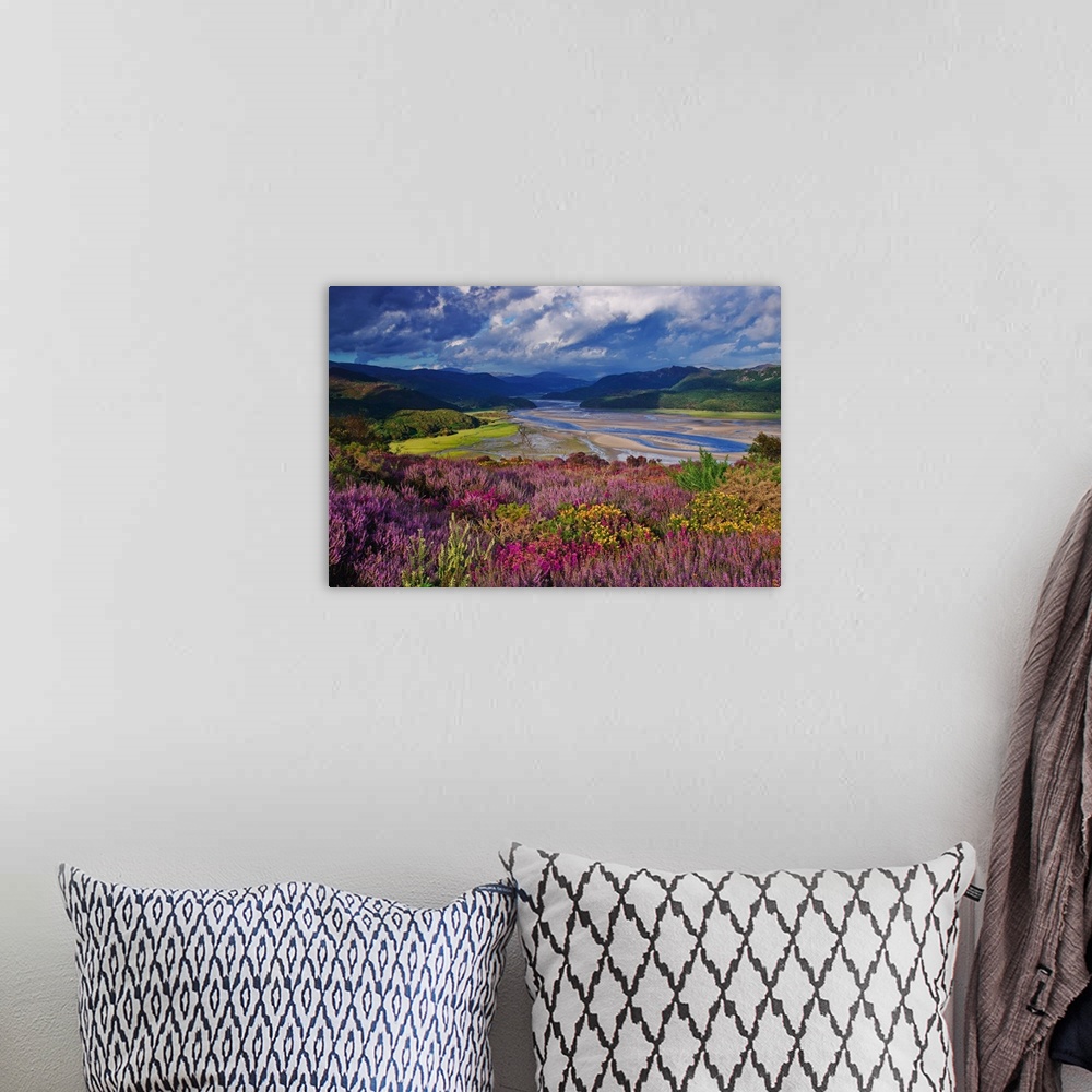 A bohemian room featuring UK, Wales, Barmouth, View of the Mawddach River Estuary