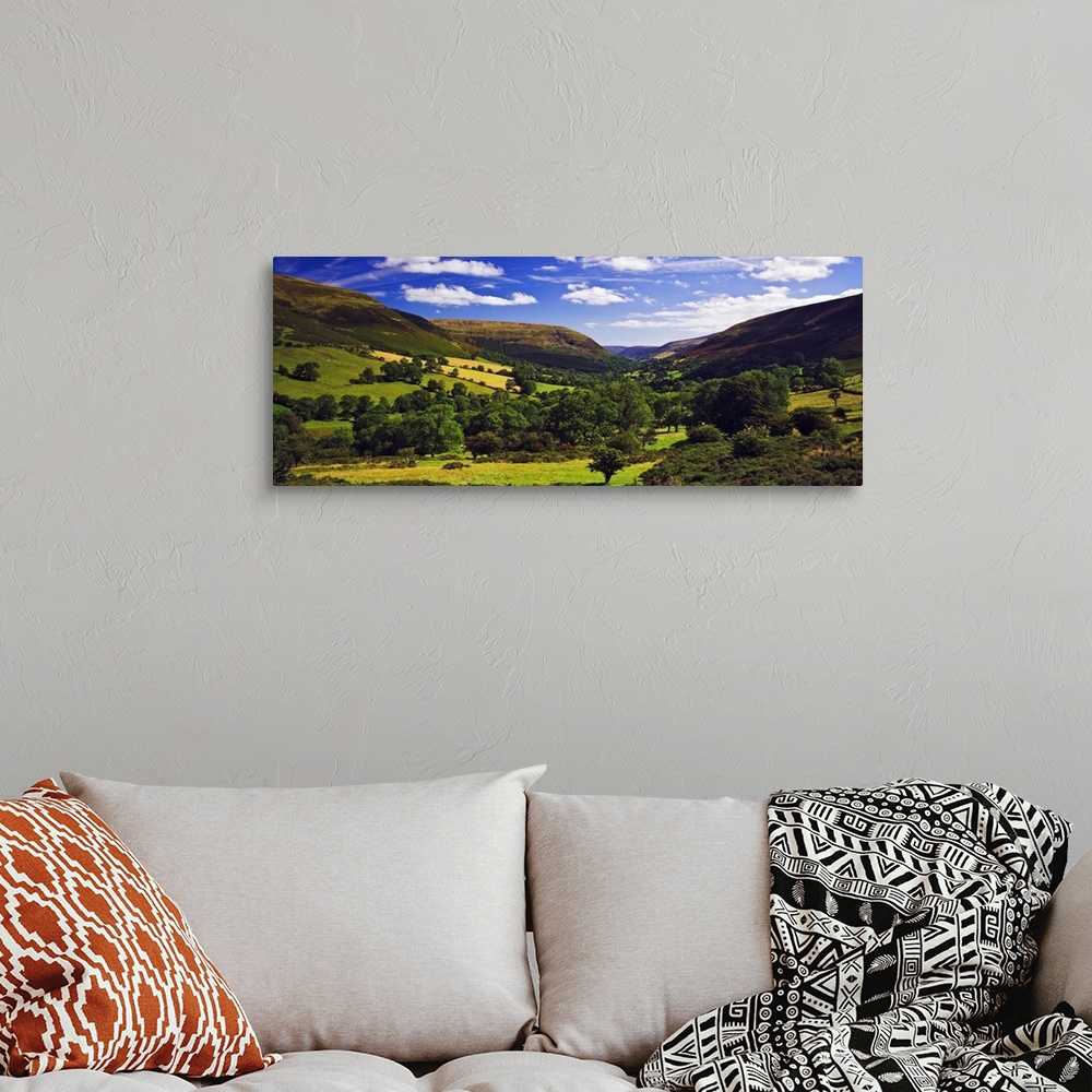 A bohemian room featuring United Kingdom, UK, Wales, Vale of Ewyas, View of the beautiful Vale of Ewyas, in the Brecon Beac...