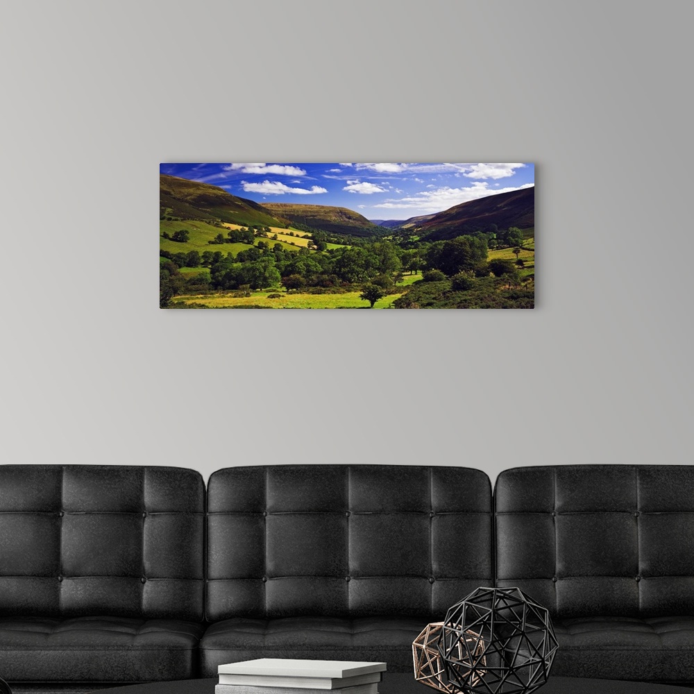 A modern room featuring United Kingdom, UK, Wales, Vale of Ewyas, View of the beautiful Vale of Ewyas, in the Brecon Beac...