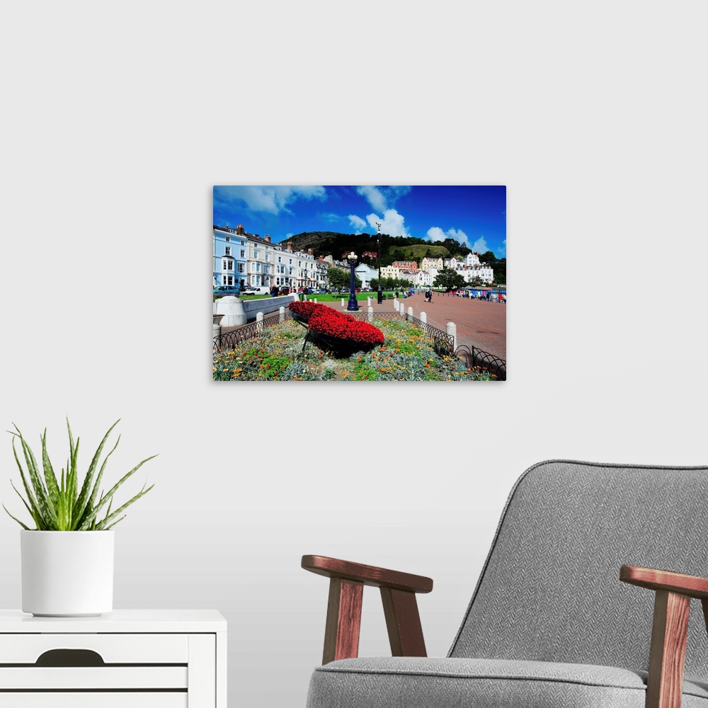 A modern room featuring UK, Wales, View of the seaside Promenade of the Victorian resort town of Llandudno