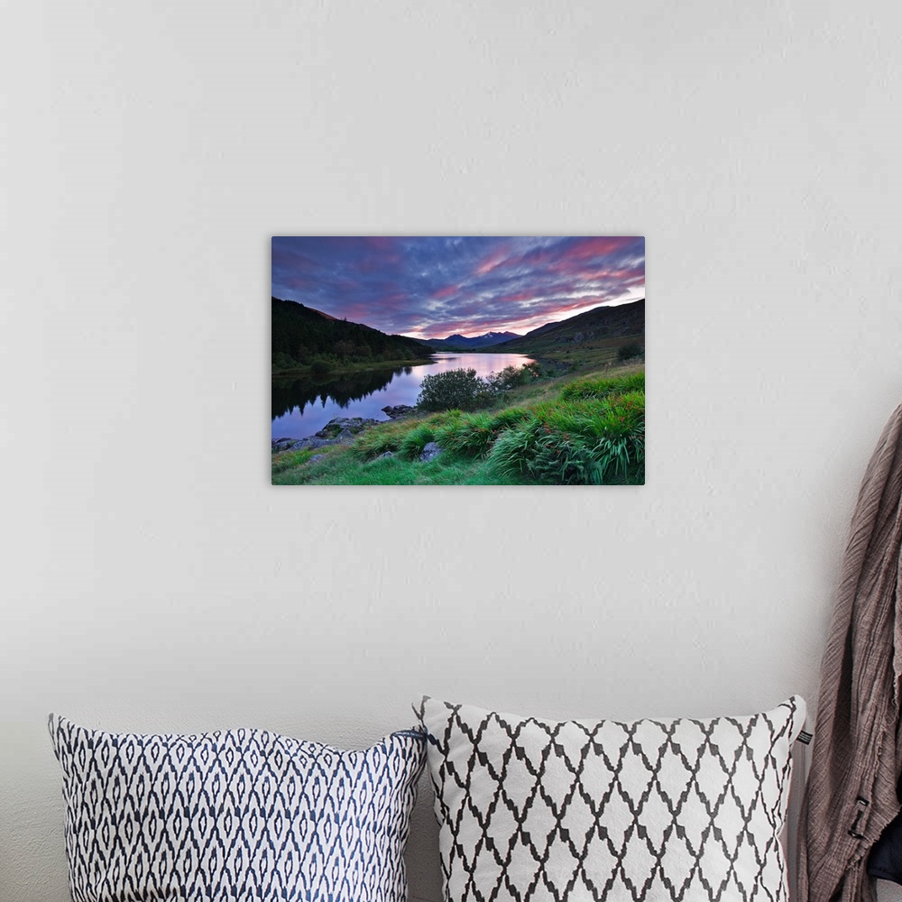 A bohemian room featuring UK, Wales, view of the Snowdon mountain range from Capel Curig village