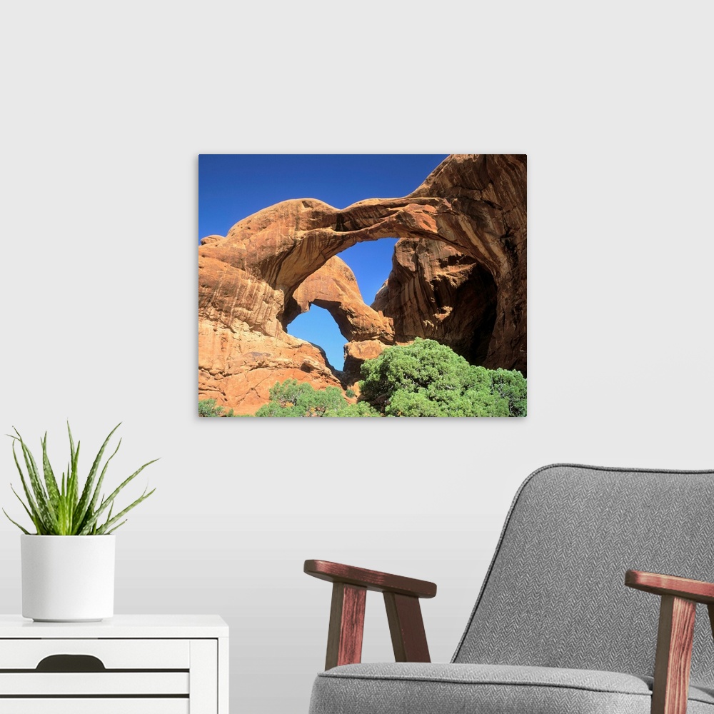 A modern room featuring United States, Arches National Park, Utah, Double Arch