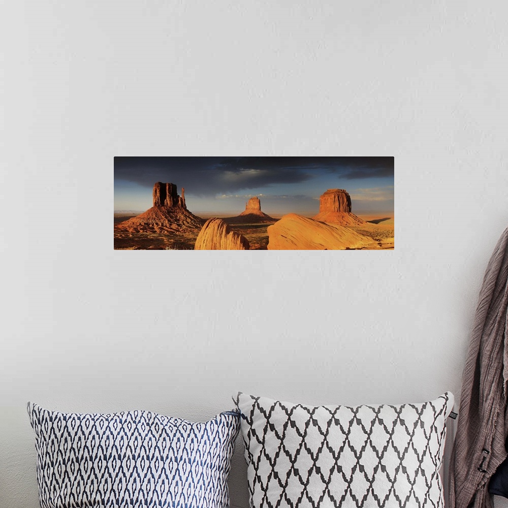 A bohemian room featuring United States, Arizona, Monument Valley Tribal Park, Sunset on the Buttes
