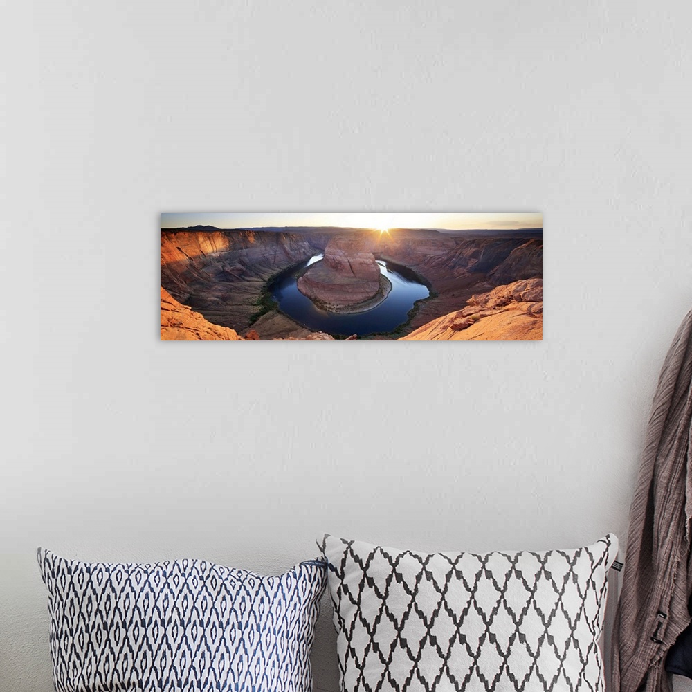 A bohemian room featuring United States, Arizona, Page, Horseshoe Bend Canyon from the view point