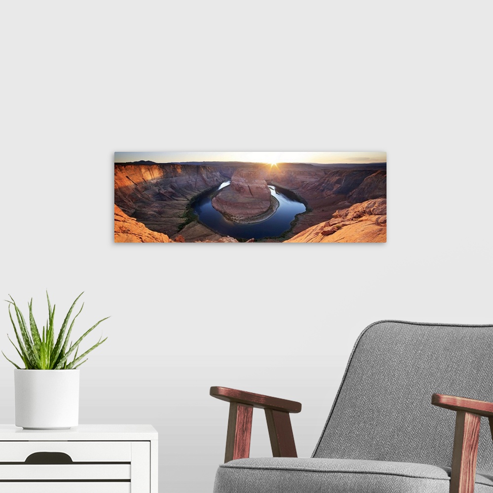 A modern room featuring United States, Arizona, Page, Horseshoe Bend Canyon from the view point