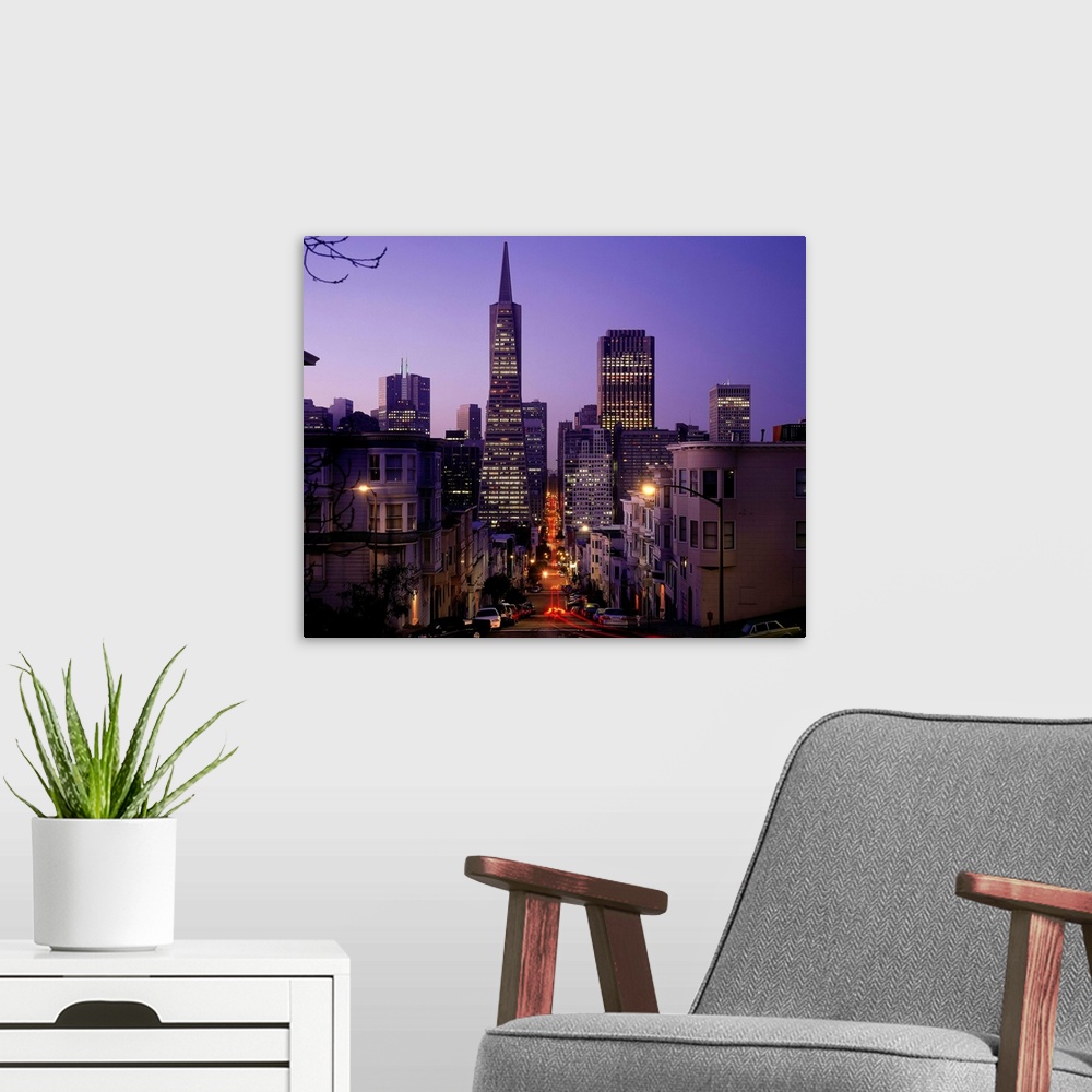 A modern room featuring United States, California, San Francisco, Downtown, skyline and Transamerica Pyramid