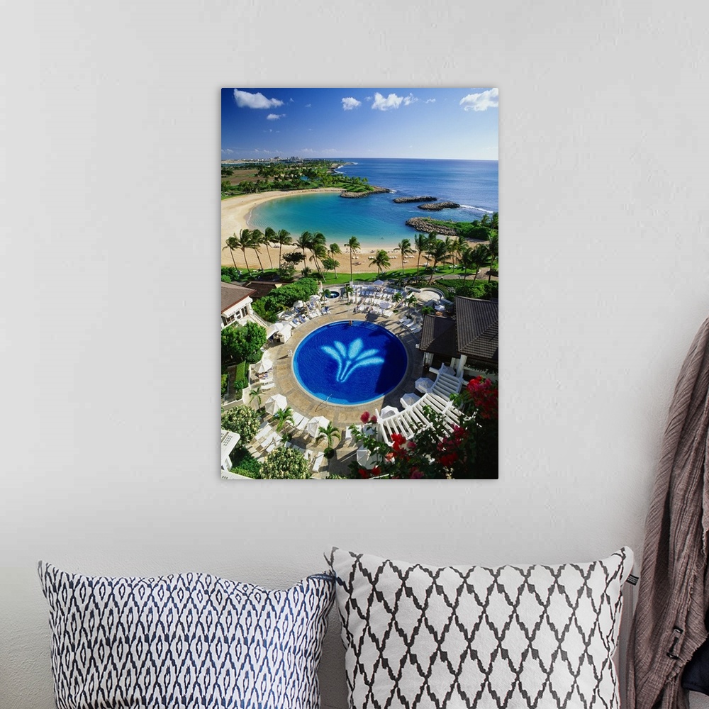 A bohemian room featuring United States, Hawaii, Oahu island, Ko Olina Resort, swimming pool and beach