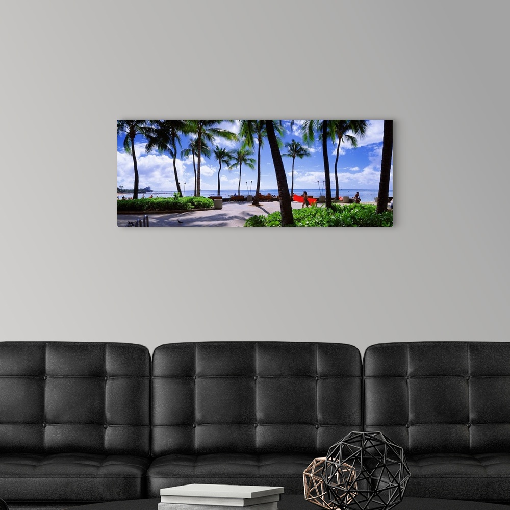 A modern room featuring United States, Hawaii, Waikiki beach