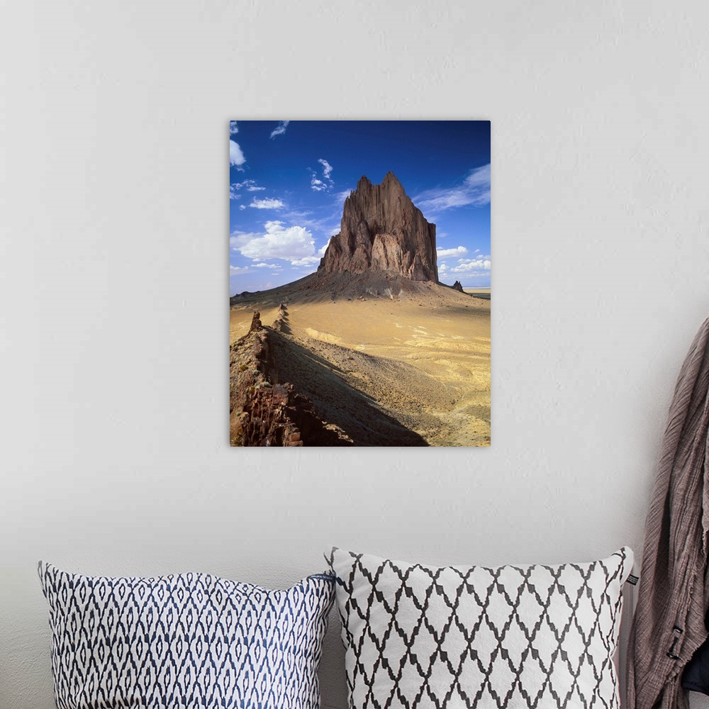 A bohemian room featuring United States, New Mexico, Shiprock Mountain