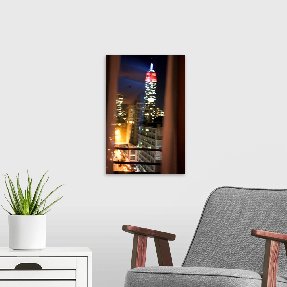 A modern room featuring United States, USA, New York, New York City, Empire State Building