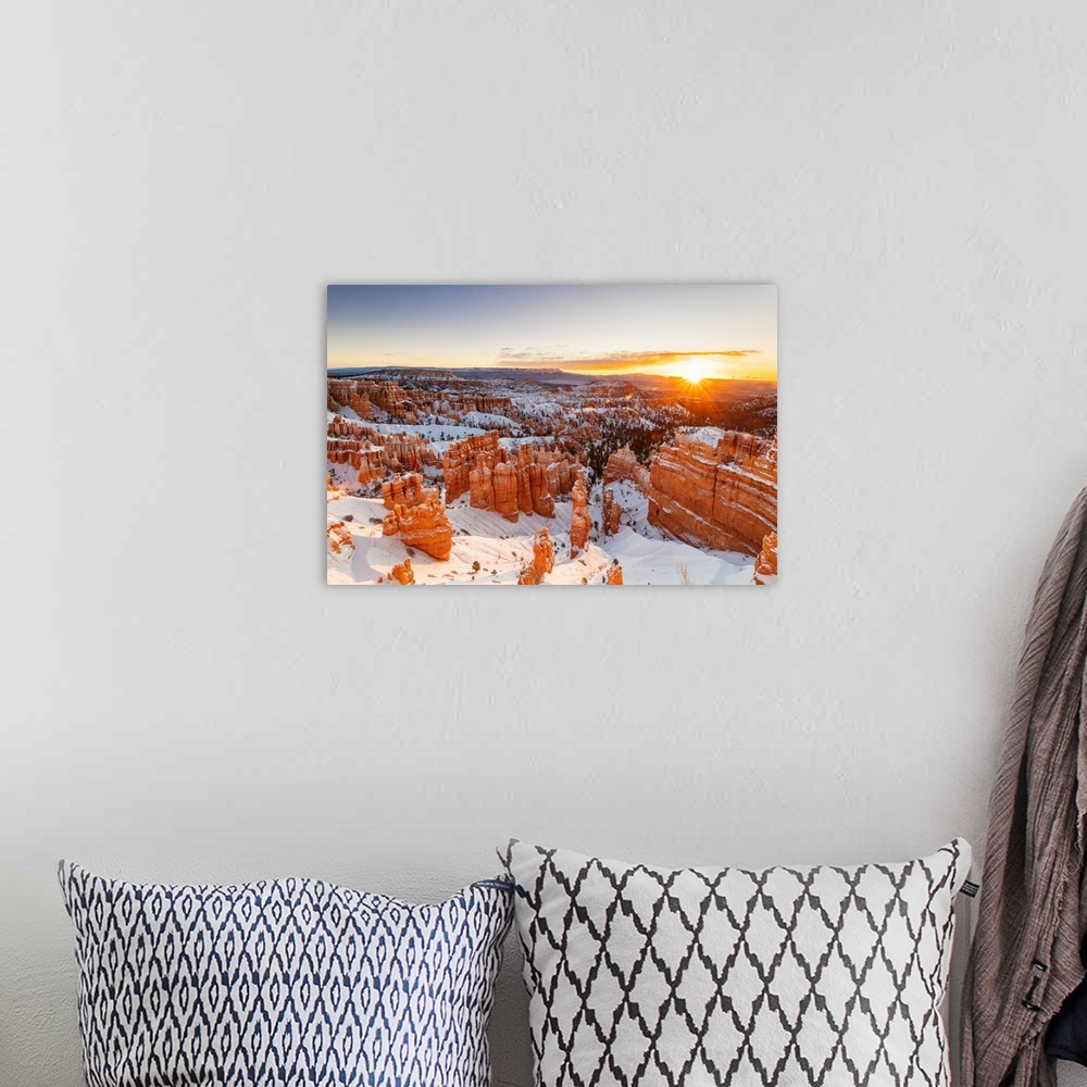 A bohemian room featuring United States, Utah, Bryce Canyon National Park, Sunrise over Bryce Canyon