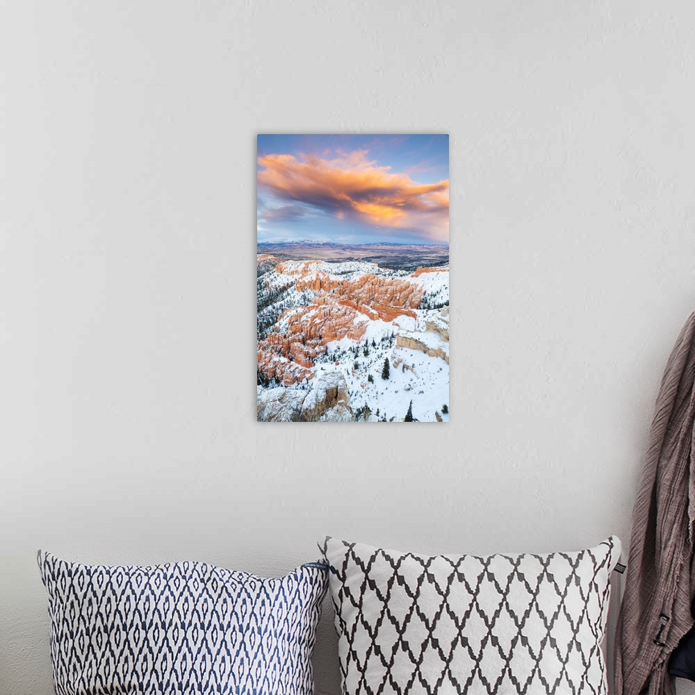 A bohemian room featuring United States, Utah, Bryce Canyon National Park, Sunset over Bryce Canyon