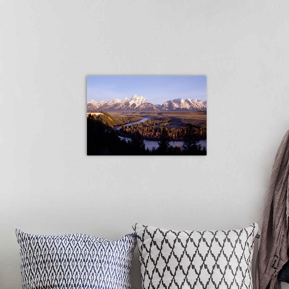 A bohemian room featuring United States, Wyoming, Grand Teton National Park, Snake River overlook