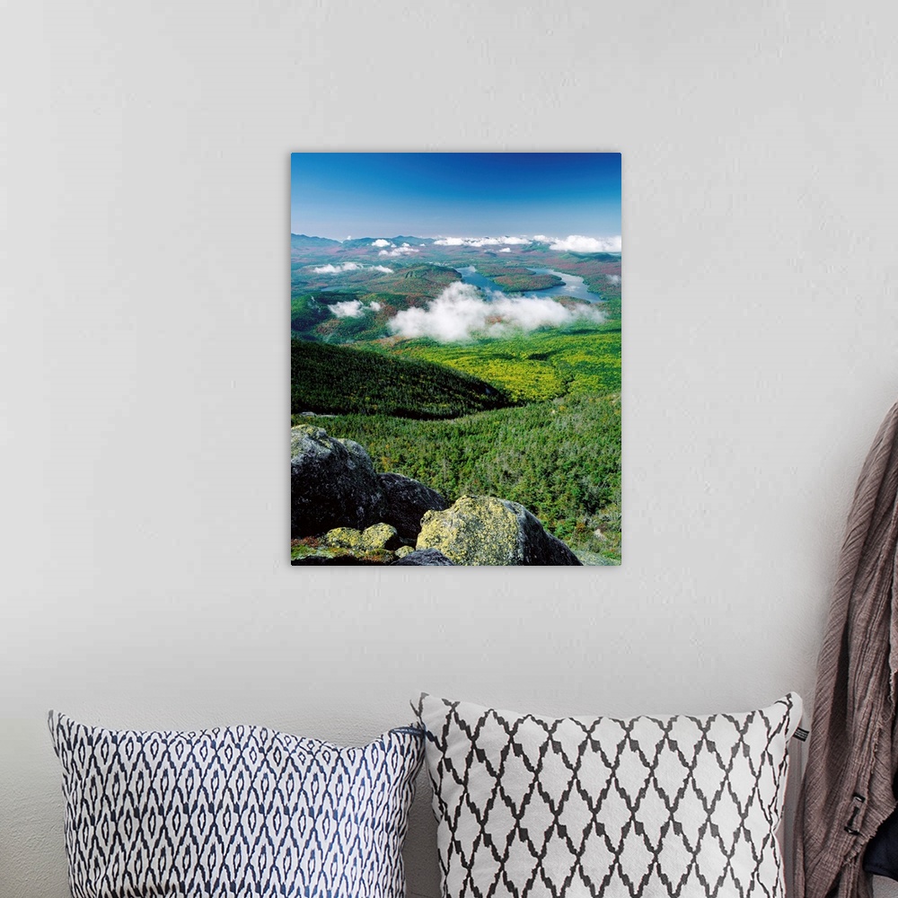 A bohemian room featuring US, New York State, Adirondack State Park, Lake Placid, view from Whiteface Mount