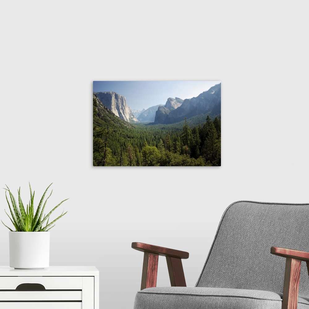 A modern room featuring USA, California, Yosemite National Park, Tunnel View, Yosemite Valley