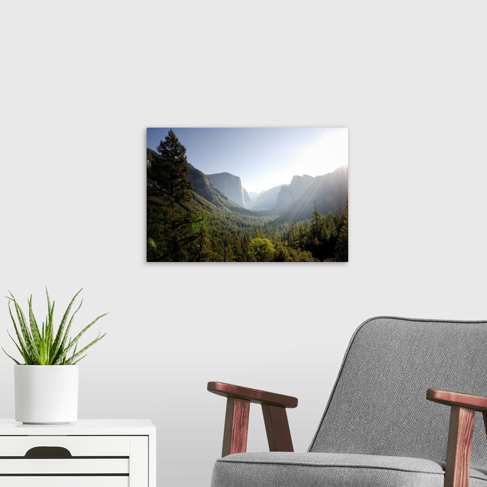A modern room featuring USA, California, Yosemite National Park, Tunnel View, Yosemite Valley