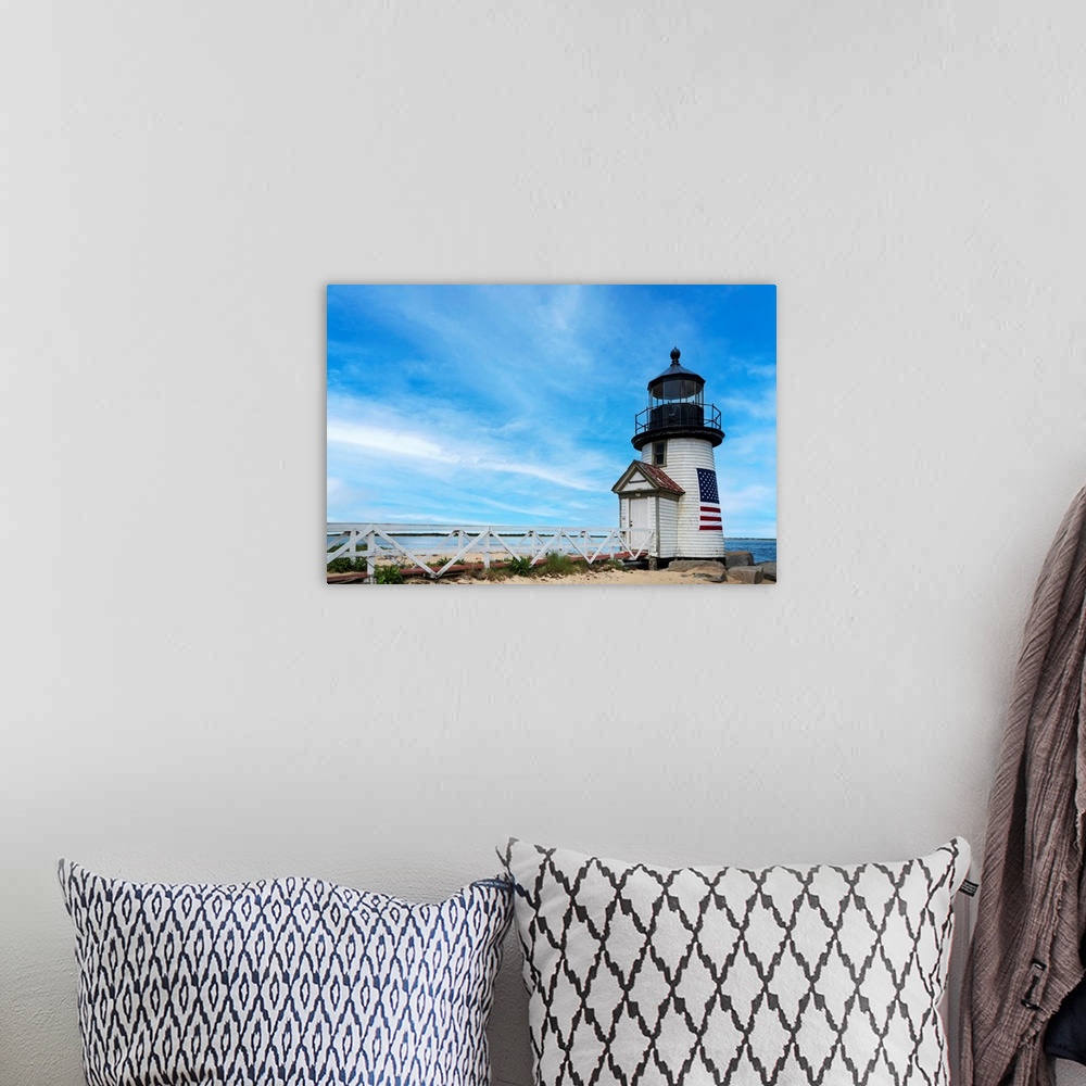 A bohemian room featuring USA, Nantucket, Massachusetts, New England, Brant Point Lighthouse.