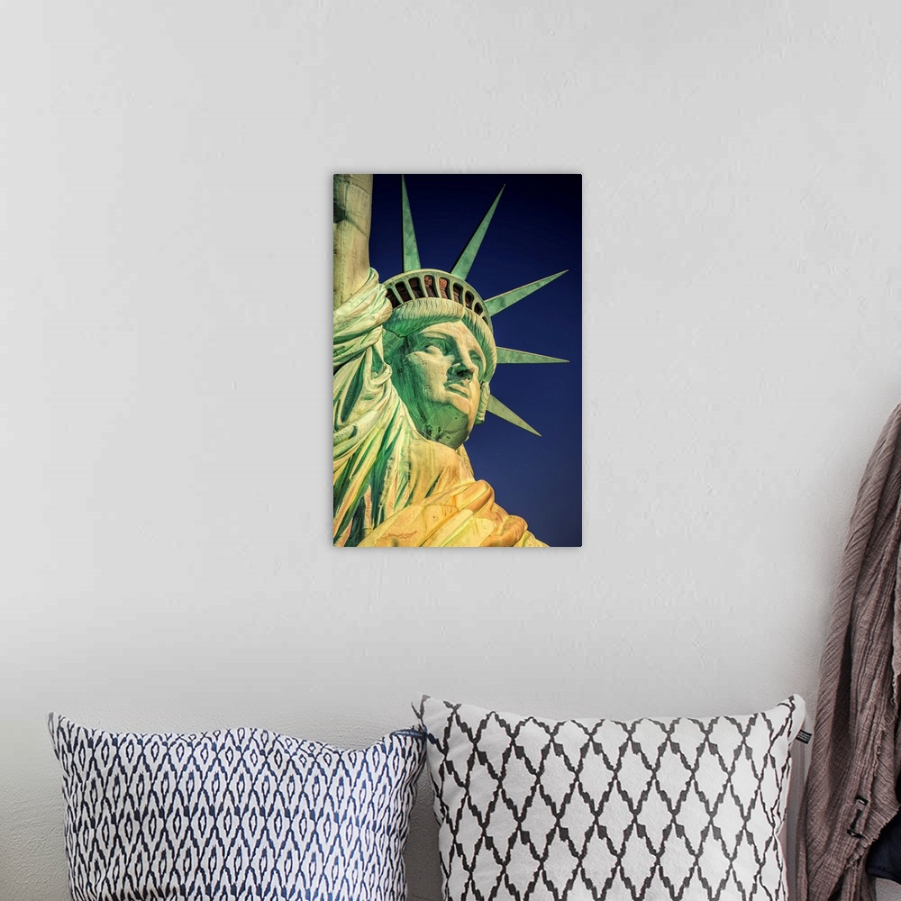 A bohemian room featuring USA, New York City, Manhattan, Lower Manhattan, Liberty Island, Statue of Liberty, Statue of Libe...