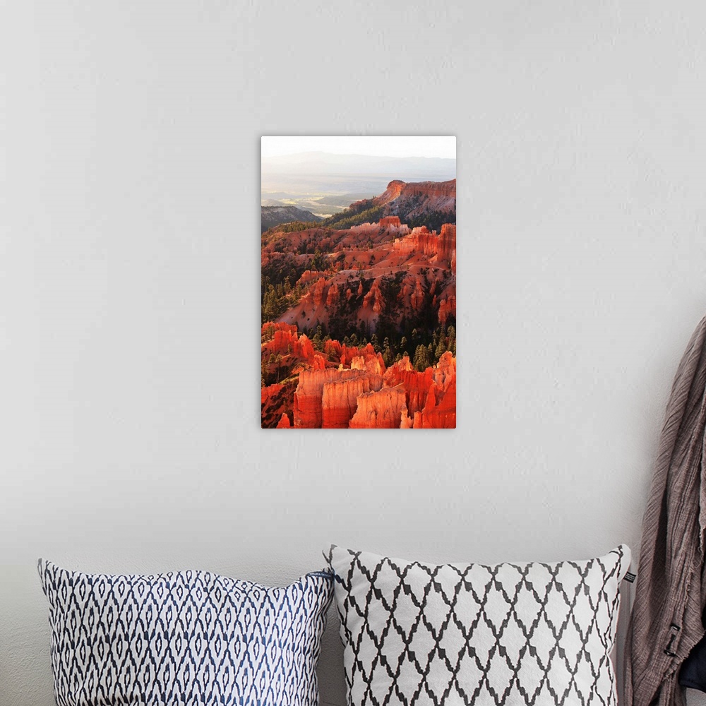 A bohemian room featuring Utah, Sunrise on the Hoodoos in Bryce Canyon from Inspiration point
