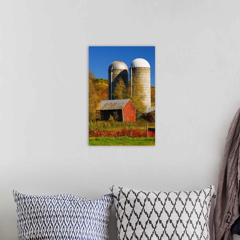 A bohemian room featuring Vermont, Barn and silos
