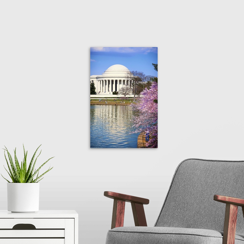 A modern room featuring Washington DC, Jefferson Memorial