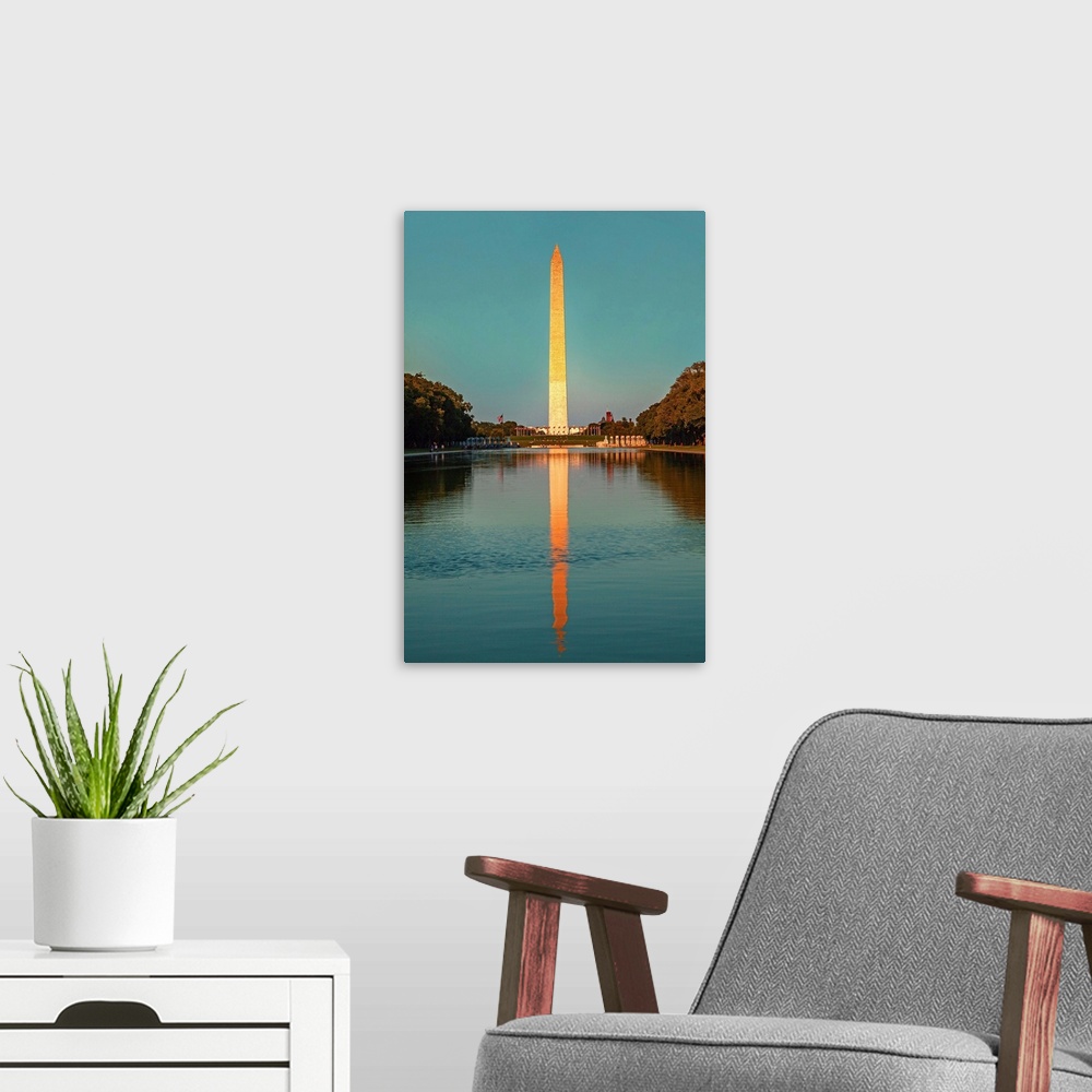 A modern room featuring Washington DC, Washington Monument, The Obelisk and The Pool.