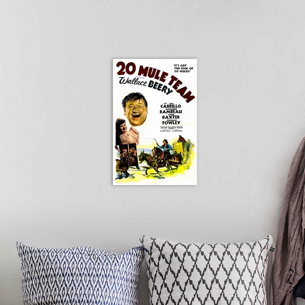A bohemian room featuring 20 Mule Tem - Vintage Movie Poster