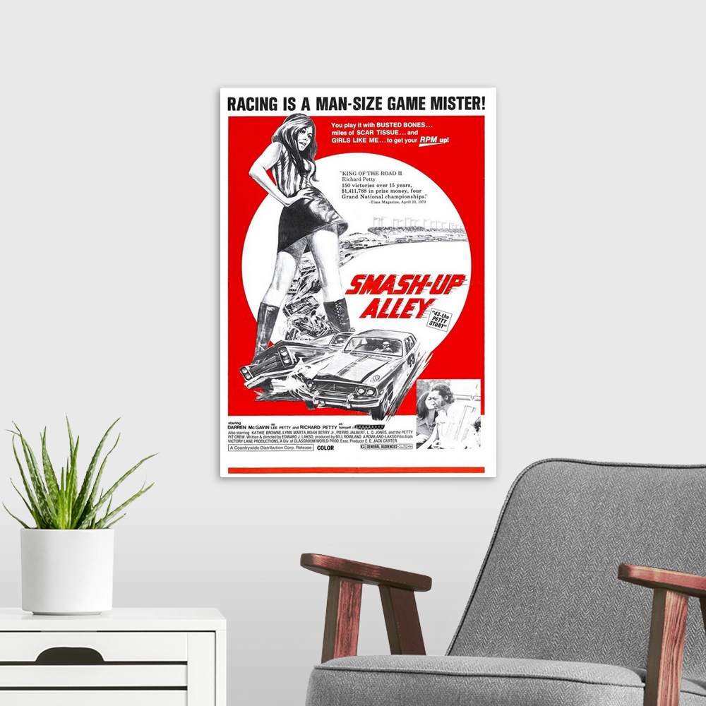 A modern room featuring 43: The Richard Petty Story (Smash-Up Alley) - Movie Poster