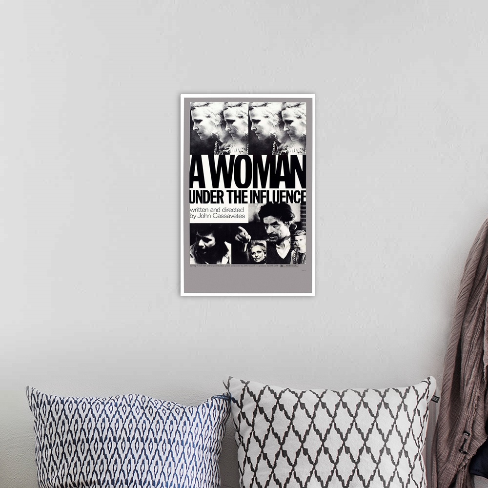 A bohemian room featuring A Woman Under The Influence, US Poster Art, Peter Falk (Left), Director John Cassavetes (Second R...