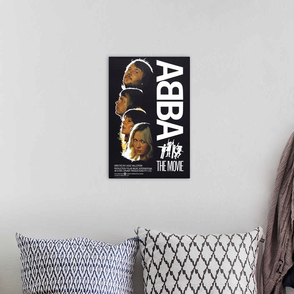 A bohemian room featuring ABBA: The Movie - Vintage Movie Poster