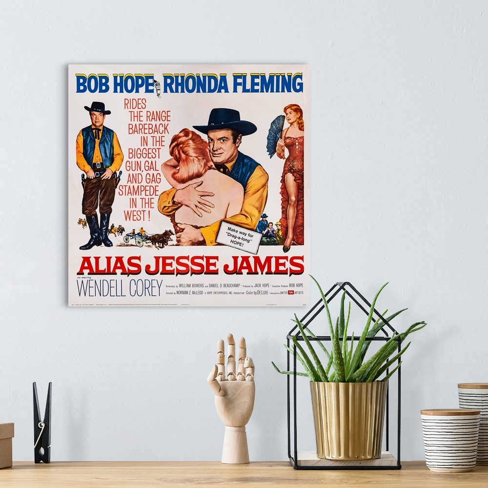 A bohemian room featuring Alias Jesse James, Bob Hope, Rhonda Fleming, 1959