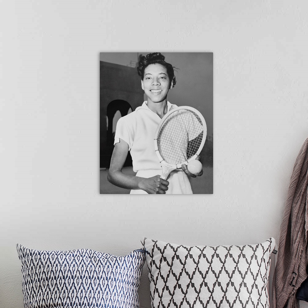 A bohemian room featuring Althea Gibson was the first African American to play in the U.S. Open Tennis Tournament in 1950. ...